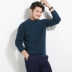Sun God 2018 mới cho nam áo len cashmere lỏng cổ tròn áo len dài tay kinh doanh áo len chạm đáy giản dị - Áo len Cashmere
