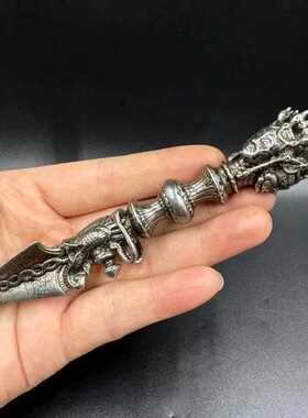 仿古藏传密宗法器尼泊尔天铁三面马头明王金刚降魔杵普巴金刚橛