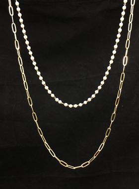 秋冬新款叠戴双层甜美吊坠挂链