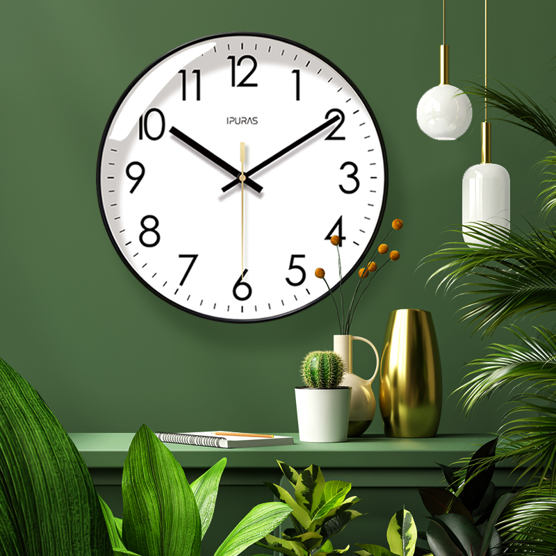 网红钟表静音挂钟挂表客厅轻奢时尚家用时钟挂墙静音扫秒石英钟