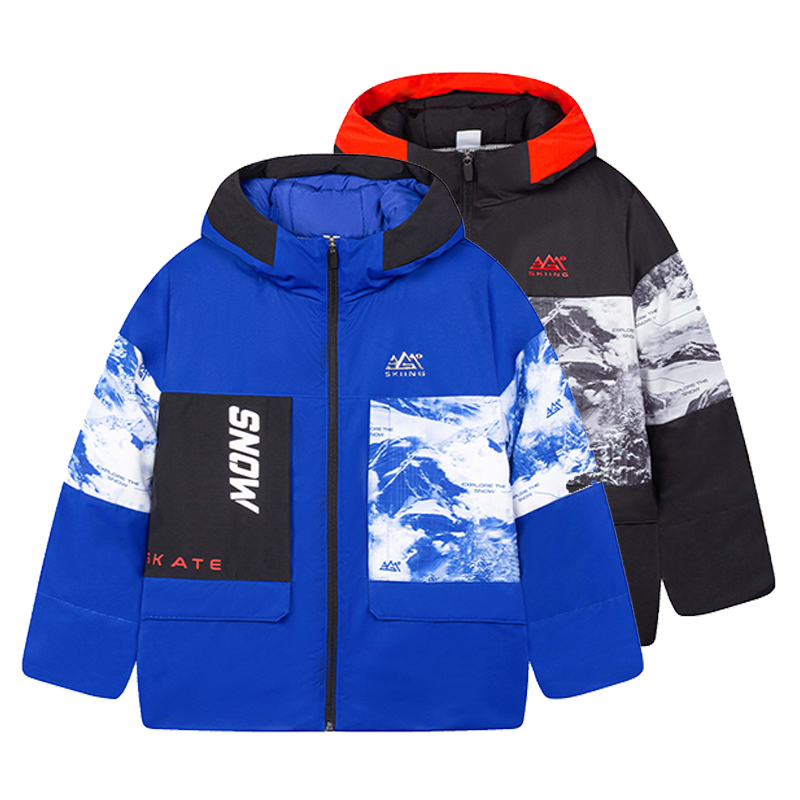 361°男童棉服连帽新品冬季防风中大童加厚保暖外套K52342802 - 图3