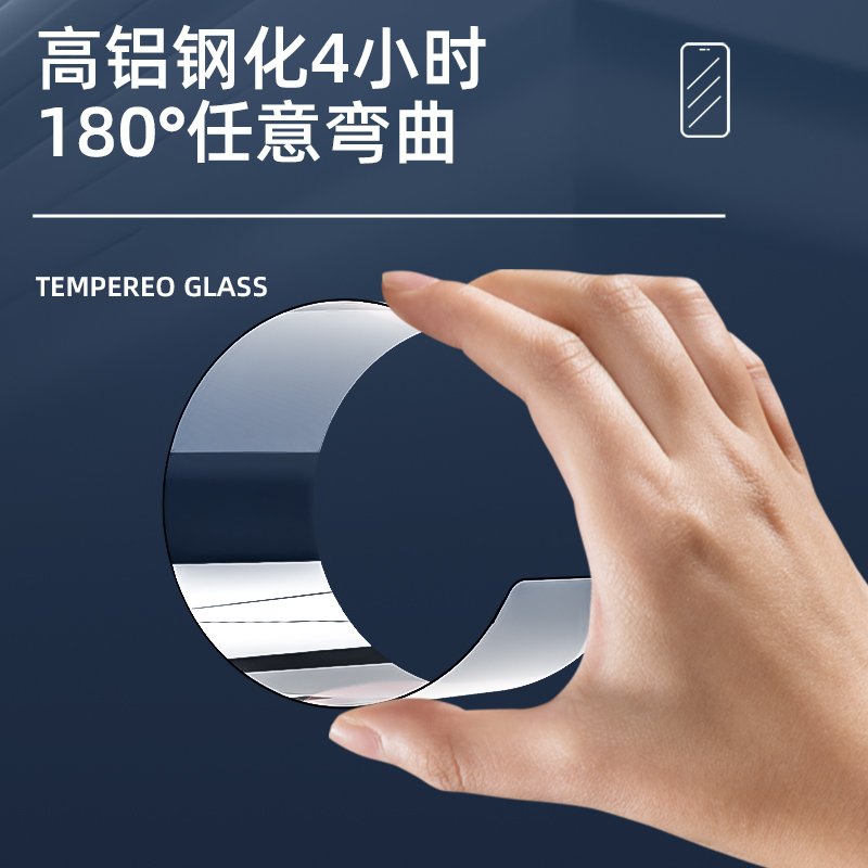 适用苹果17 AIR 16E钢化膜 对折防静电防尘IPhone15PROMAX 14 13 12 11 XSMAX xs PLUS高清防窥玻璃膜 - 图1