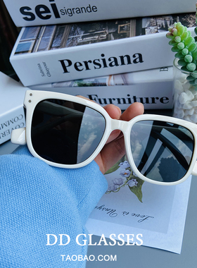 GM墨镜女2025新款高级感大脸显瘦太阳眼镜防紫外线白框近视墨镜男