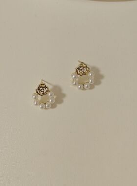 法式轻奢镀银针百搭小巧耳钉