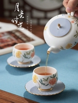 (factory price five discount for sale) Yongfeng source Moon time reliefs 6 heads tea set 2 persons of official guarantee