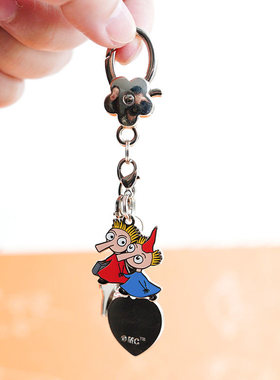 芬兰TMF姆明Moomin金属挂件可爱钥匙扣零钱包挂饰卡通吊坠配件