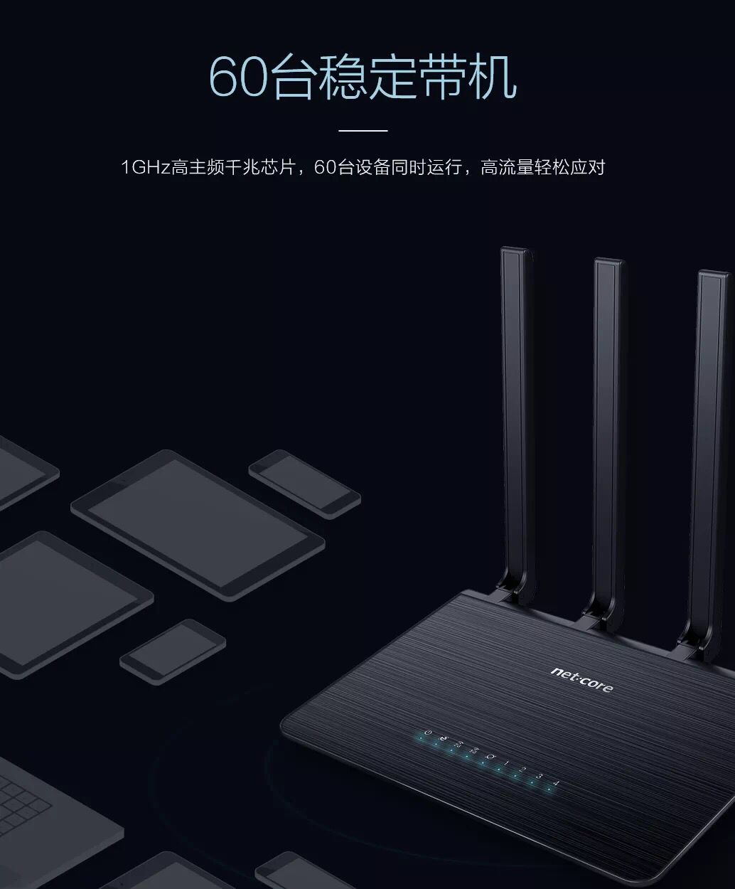 磊科无线路由器POWER 8L全千兆网口5g双频1200M中继WiFi家用大功率穿墙王500M光纤高速智能P8L四天线微信管理