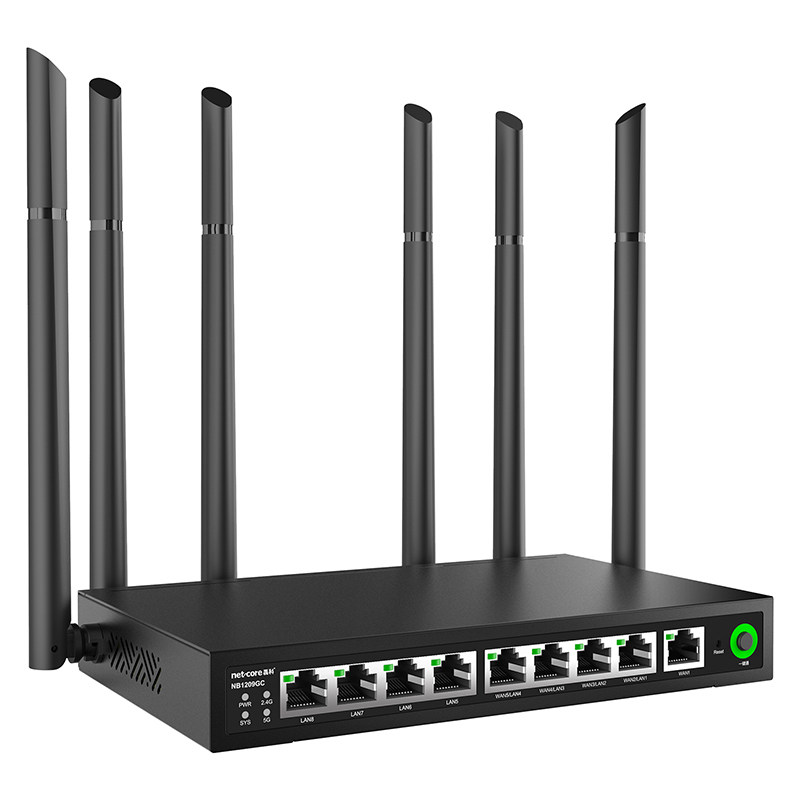 磊科无线路由器9口企业级NB1209GC全千兆端口1200M双频5G高配芯片6增益天线微信远程商铺中小企业带机80台_虎窝淘