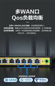 磊科9口全千兆B11无线路由器5G双频大功率企业级公司八口商用版办公室8孔多双WAN端口多个接口监控专用穿墙王