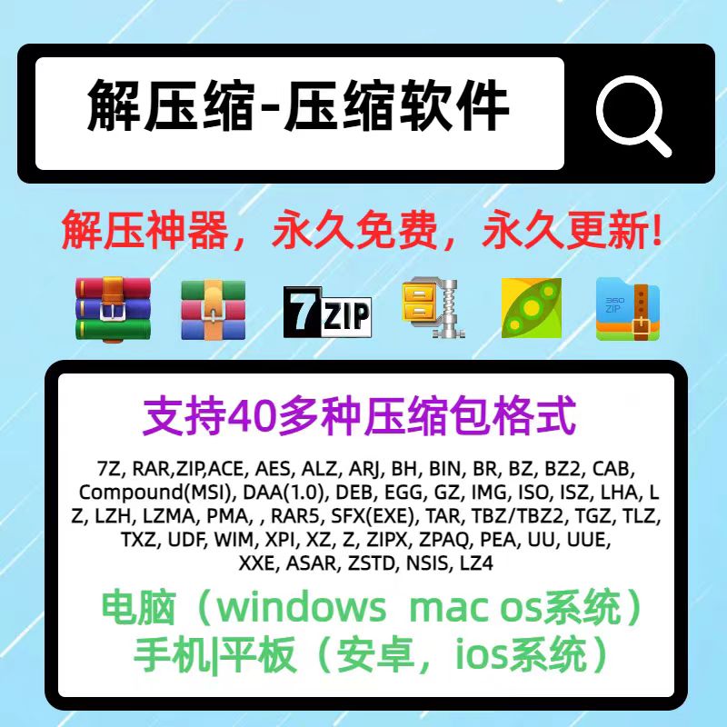 winrar解压缩软件正版免费7zip/rar mac版解压缩永久激活码无广告 - 图1