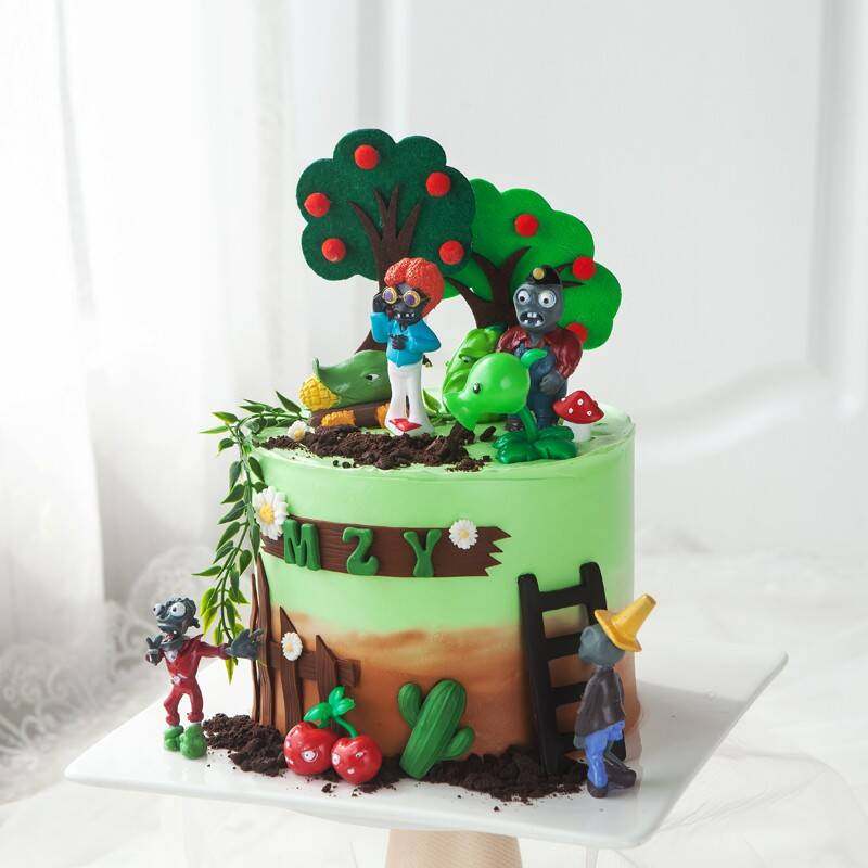 烘焙蛋糕装饰品网红植物大战僵尸人豌豆射手玉米插件生日派对摆件,淘宝优惠券,粉丝福利购,淘宝优惠卷
