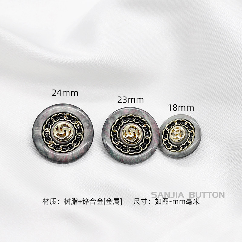 复古风树脂金属双拼纽扣高档毛毛外套装饰扣女士羊绒大衣毛衣扣子,淘宝优惠券,粉丝福利购,淘宝优惠卷