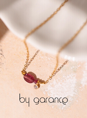 法国小众by garance正品AIME磷灰石水晶石榴石法式清新甜美短项链