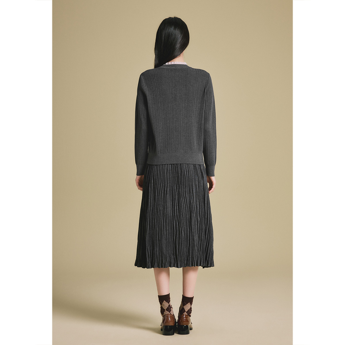 诗篇专选撞色木耳边莱赛尔高弹宽松轻薄针织小开衫2025春季新款 - 图2