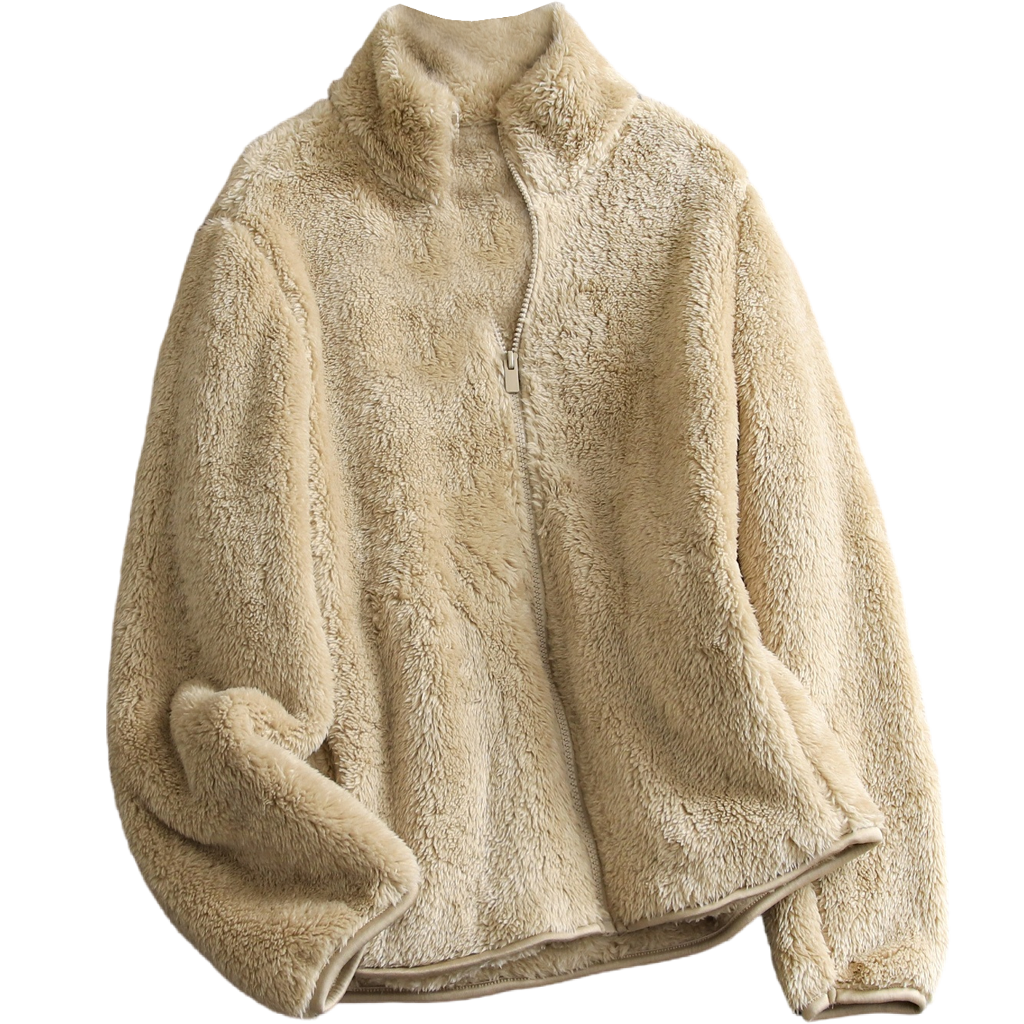 双面御寒！加厚长绒珊瑚绒防风高领抓绒保暖长袖摇粒绒女外套M812,淘宝优惠券,粉丝福利购,淘宝优惠卷