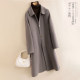 Women's double-sided fleece wool coat mid-length slim baby collar