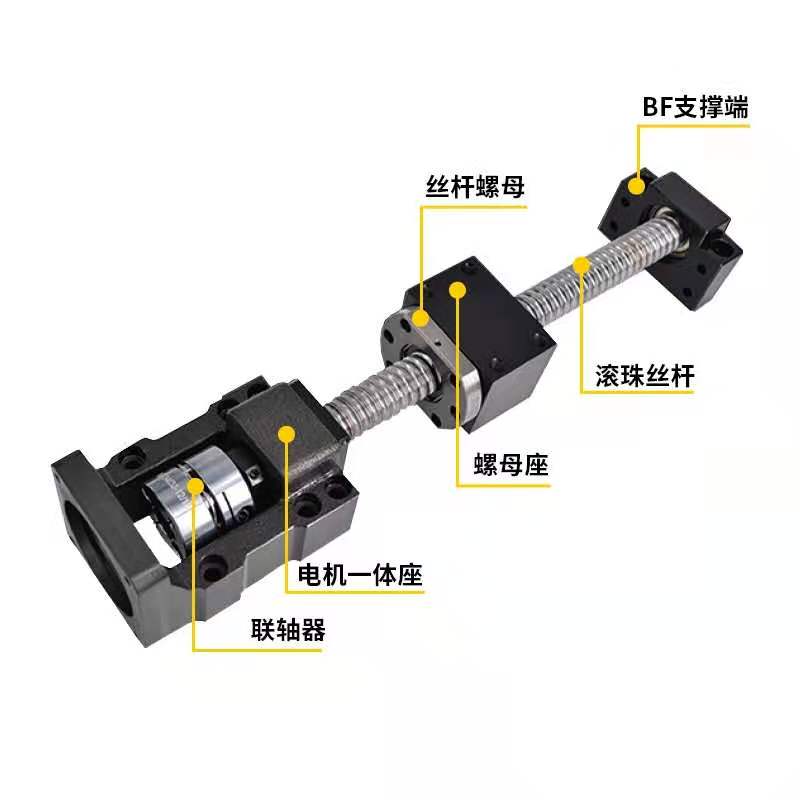 2005滚珠丝杆套装400w电机座2505步进固定座3210数控80伺服750w