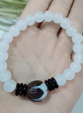 仿白玉菩提莲花手链直播福利手链