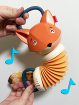 Small fox music accordion children early education Puzzle Exercise Gripping to appease the paper Baby Hand Accordion Toy