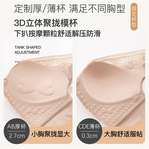300斤特大码前扣聚拢内衣女200斤胖mm大胸显小防下垂收副乳文胸罩 - 图1