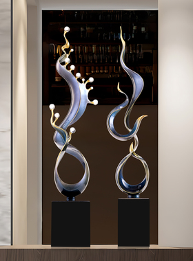 办公室装饰招财浪花节节高摆件