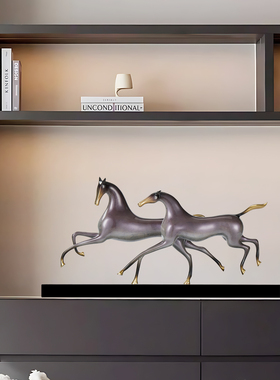 铜马摆件招财装饰高端大气