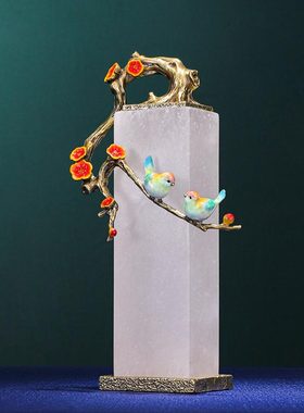 喜上枝头客厅铜摆件高档乔迁礼品