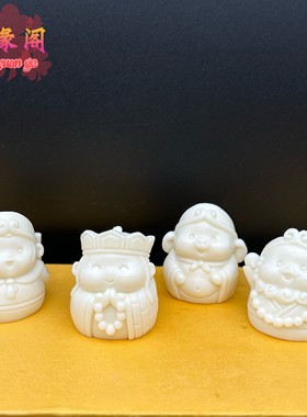 象牙果西游记摆件孙悟空沙和尚唐僧猪八戒车载鱼缸造景装饰工艺品