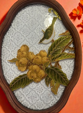 掐丝画手工diy复古茶盘送人