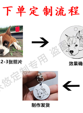 宠物照片定制钥匙扣diy刻字
