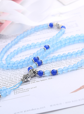 天然粉玉髓蓝玉髓多圈