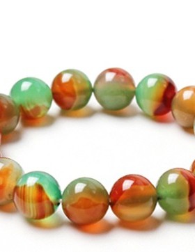 巴西孔雀玛瑙福禄寿心想事成手链