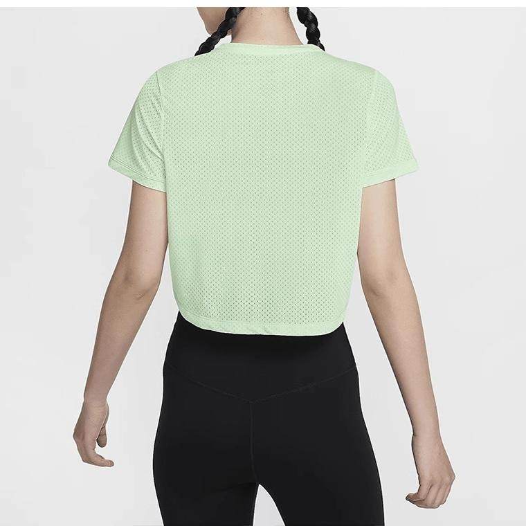 耐克DRI-FIT女子新速干短袖上衣夏网眼布透气短款T恤FN4118-376,淘宝优惠券,粉丝福利购,淘宝优惠卷