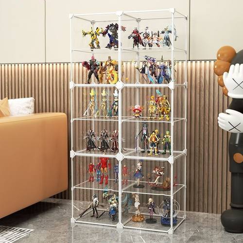 手办展示柜家用落地简约收纳柜模型架子儿童玩具整理多层积木摆件 - 图2