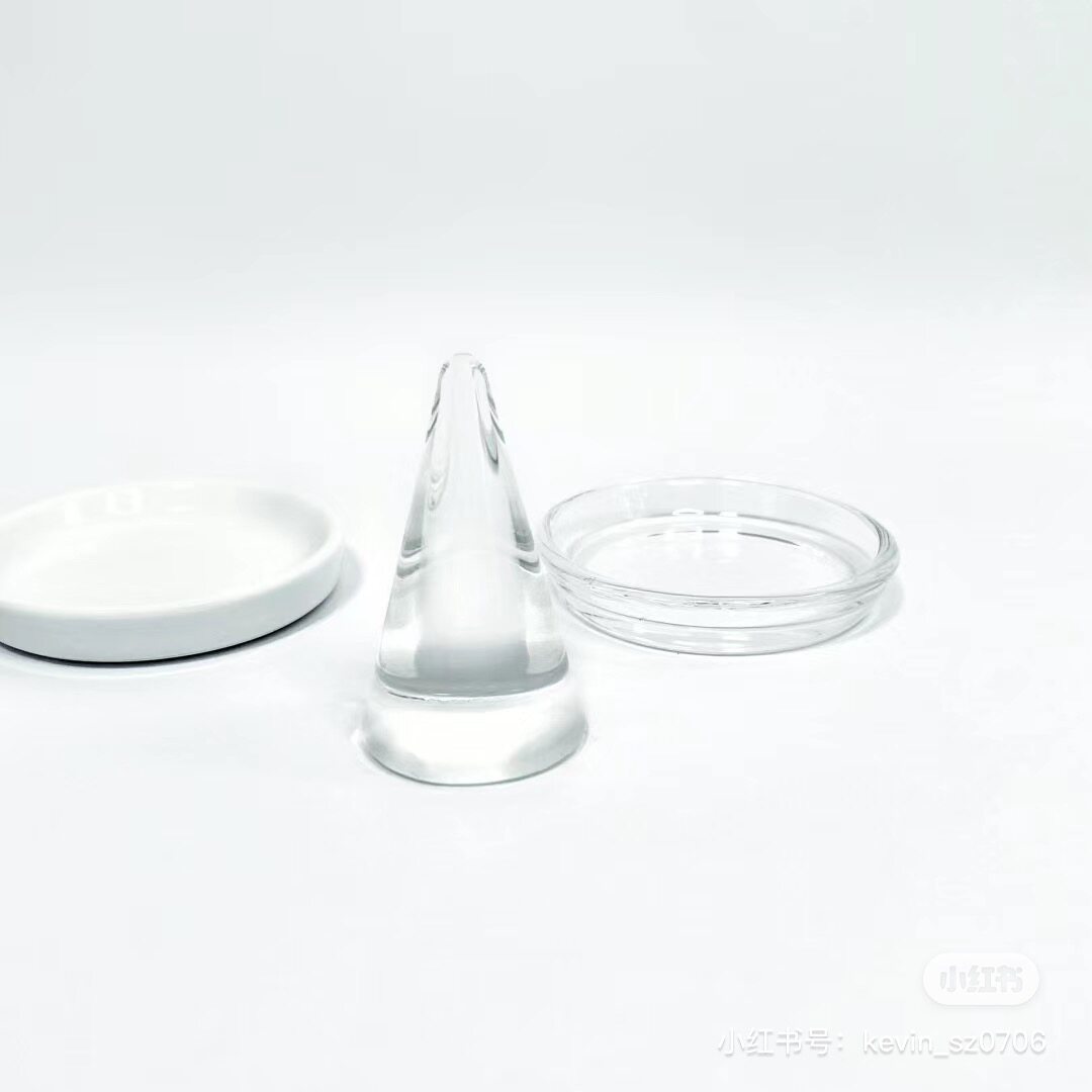 Crystal Clear Japanese Glass Tapered Ring Holder