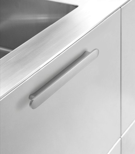 抽屉拉手定制衣柜门银色拉丝金色黑色64孔距96孔距橱柜玻璃门把手 - 图2