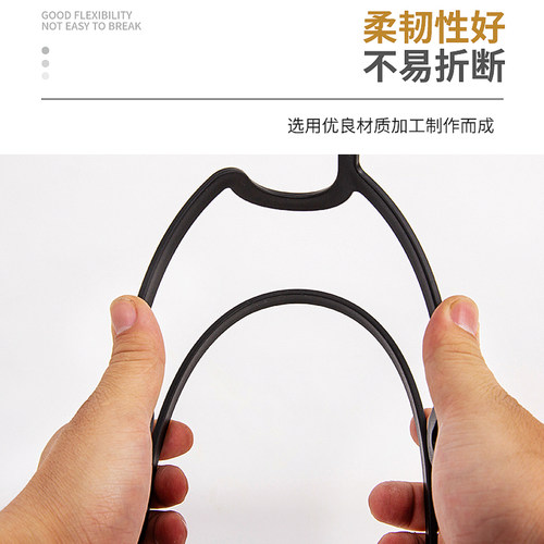 家用无痕简约塑料衣架裤子衣撑加厚宽肩收纳晾晒黑色衣服挂架阳台 - 图2