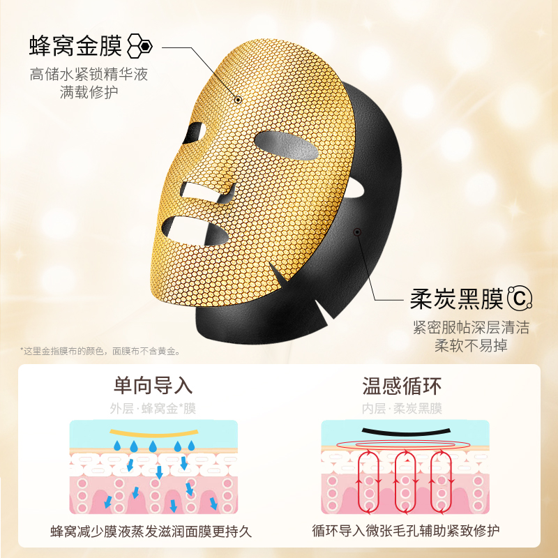 韩束官方旗舰店金刚侠面膜 抚纹抗初老提拉紧致保湿黄金箔面膜女官网正品2