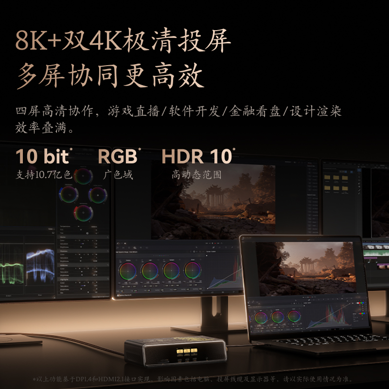 Anker Xinyuan desktop docking station 14-in-1 docking station dual system four-screen differential display 8K split-screen converter multi-interface function USB splitter