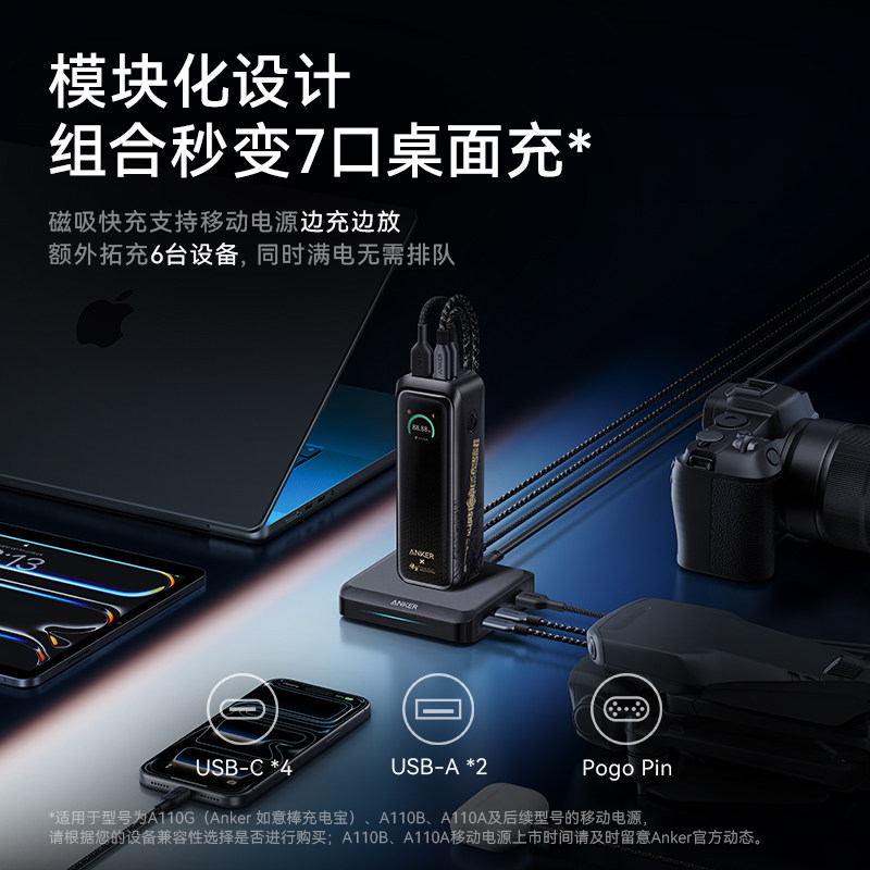 Anker Prime安克150W充电器多口桌面充电站磁吸底座Typec快充插头适用苹果17promax手机16笔记本电脑MacBook,淘宝优惠券,粉丝福利购,淘宝优惠卷