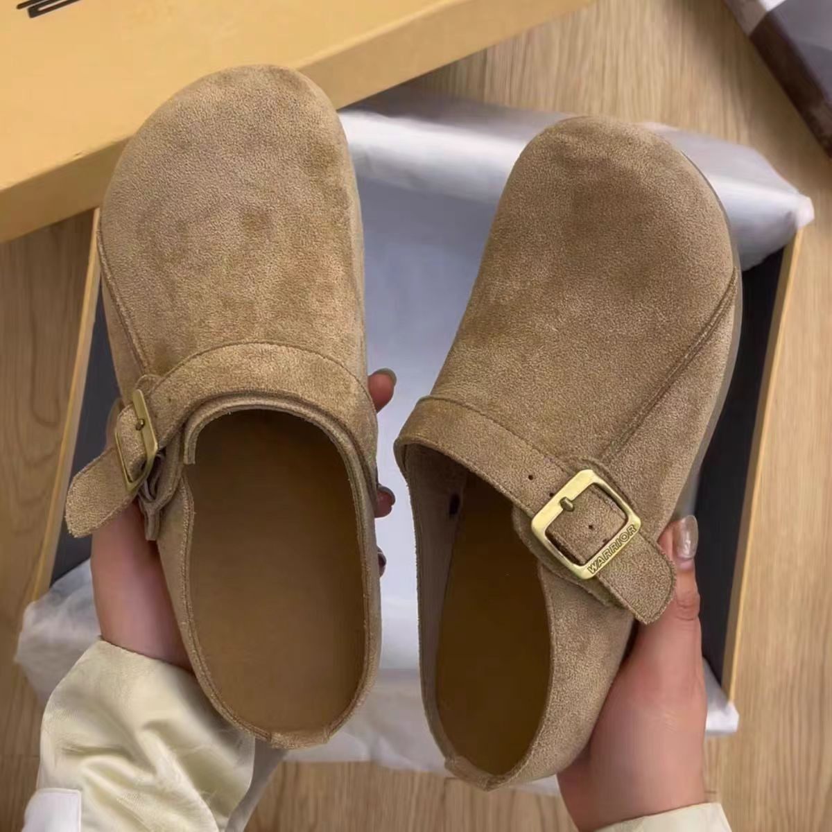 复古软底勃肯鞋女2025年新款秋季一脚蹬博肯单鞋百搭豆豆鞋女鞋,淘宝优惠券,粉丝福利购,淘宝优惠卷