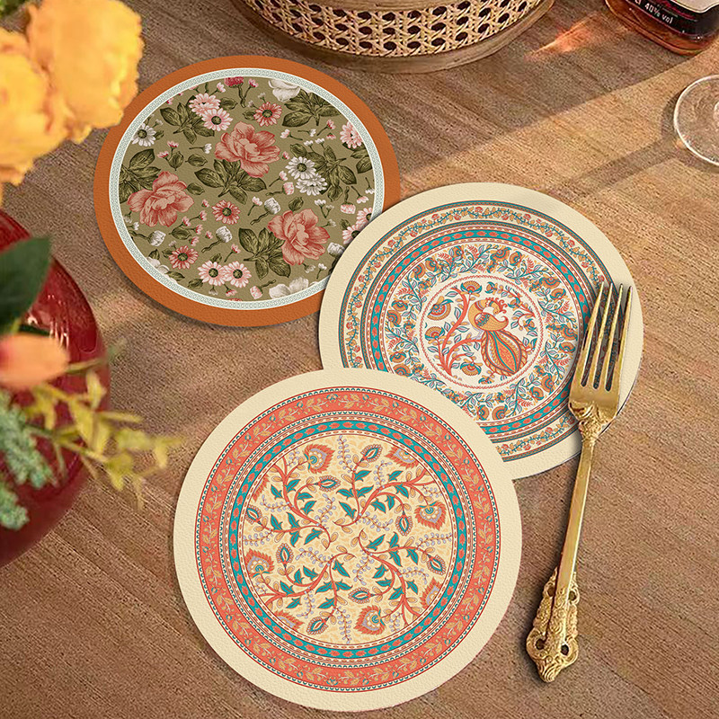 桌面隔热垫防水防油防烫碗盘餐具垫复古美式皮革杯垫耐高温桌垫,淘宝优惠券,粉丝福利购,淘宝优惠卷