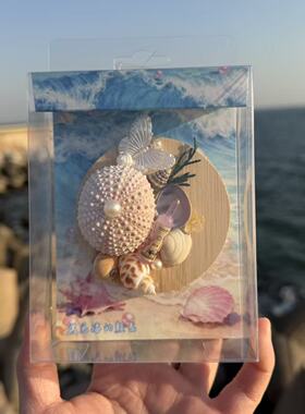 海洋风海胆壳冰箱贴天然贝壳