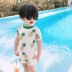 Hàn Quốc ins baby dứa dễ thương áo tắm một mảnh nam giới nhỏ bé chống nắng mùa xuân nóng tay ngắn lướt quần áo phù hợp với thủy triều - Bộ đồ bơi của Kid