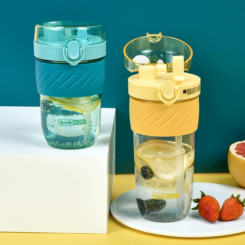 Стакан, милая свежая высококачественная портативная чайная чашка со стаканом для школьников, простой и элегантный дизайн, популярно в интернете