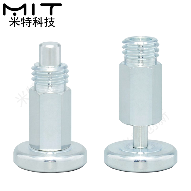 Quick-release pin fixed position stop pin knob spring plunger