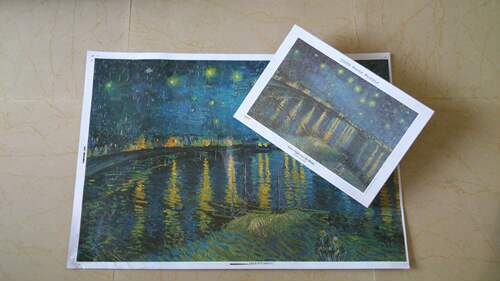 圣诞节礼物 正品香港图美 几米名画拼图1000片梵高隆河星夜包邮 - 图0