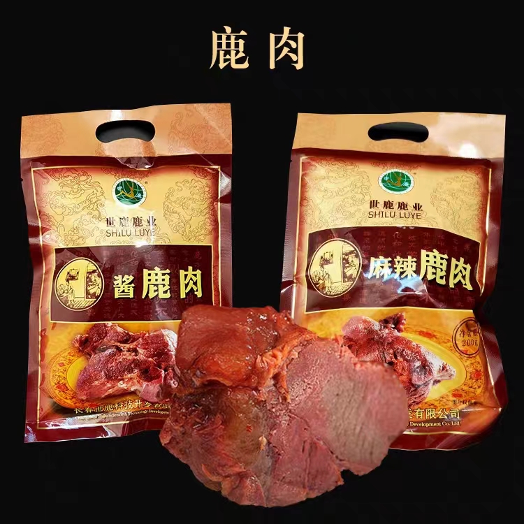 鹿肉熟食 开袋即食6种口味200g克袋装酱鹿肉鹿皮腩腱子肉鹿肝麻辣 - 图0