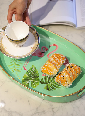 陶瓷摆件ins风高级感现代简约花瓶创意家居软装饰品火烈鸟插花器