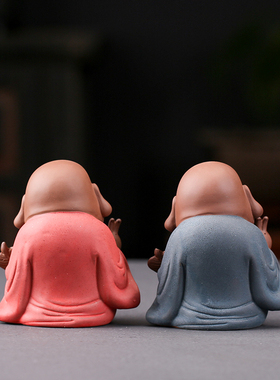 中式陶瓷招财弥勒佛家居装饰摆件